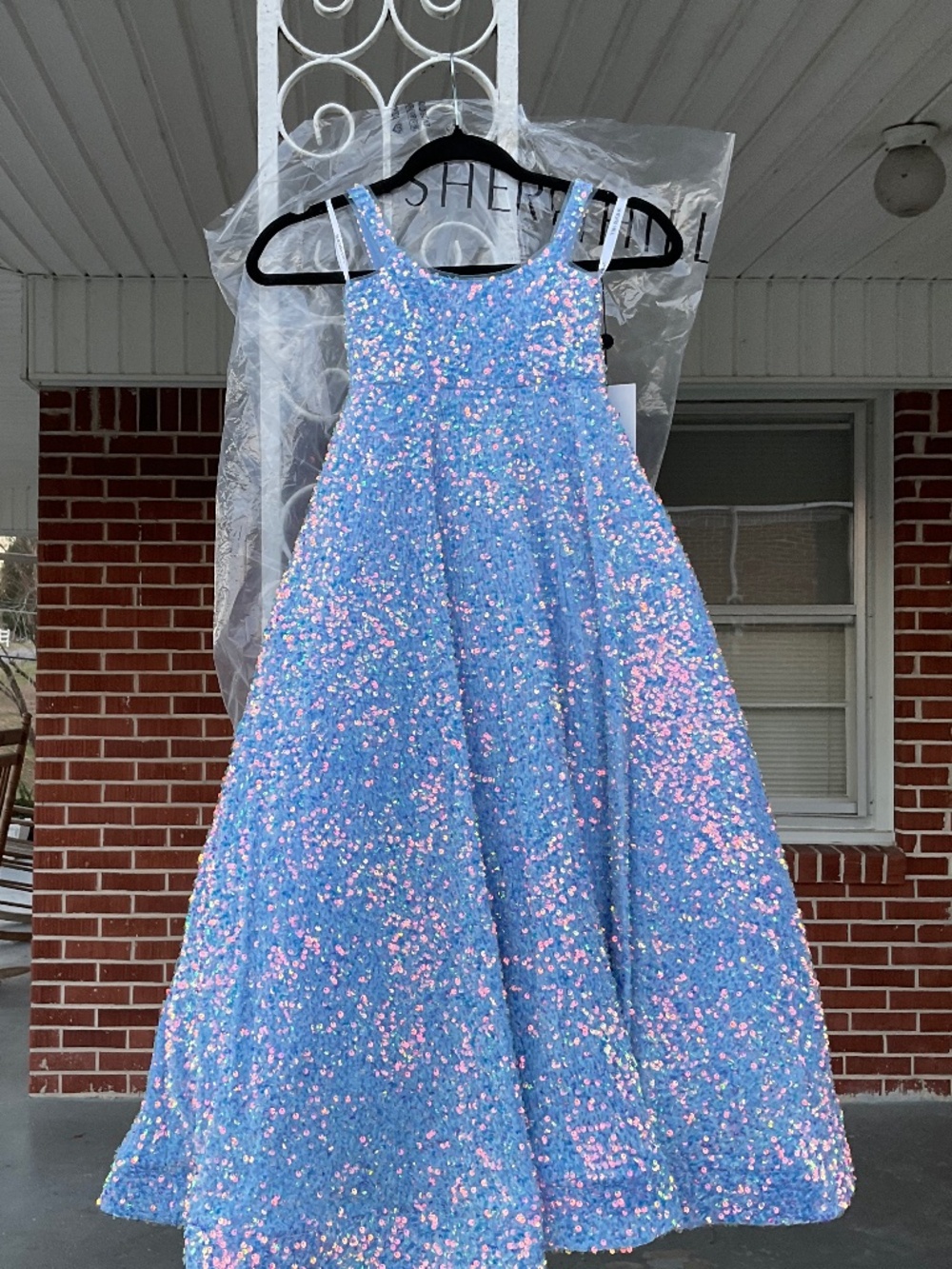 Sherri Hill blue pageant dress little girl size 4, new with tags